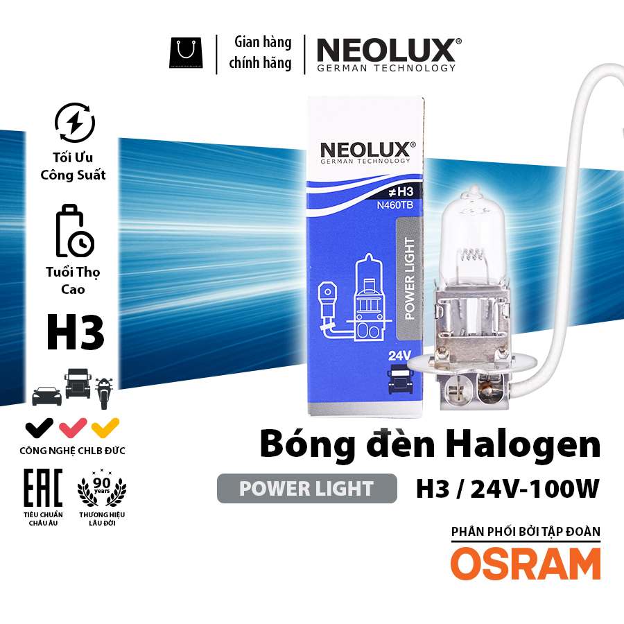 [BDNLXH324VN460TB] Bóng H3 N460TB 24V 100W PK22S NEOLUX