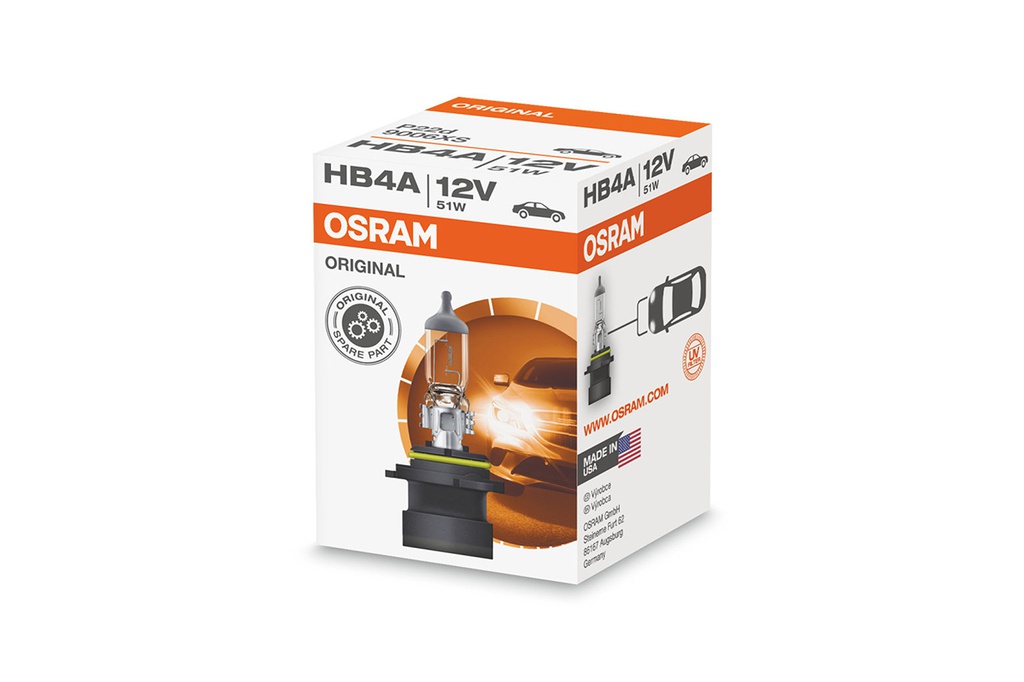 Bóng Halogen Original HB4 12V 51W (Chân Thẳng) 9006XS Hiệu Osram