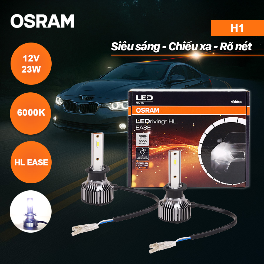 [BDOLEDF6150CW] Bóng Led Grass H1 F6150CW 12V 25W 6000K 2 bóng/hộp Hiệu Osram
