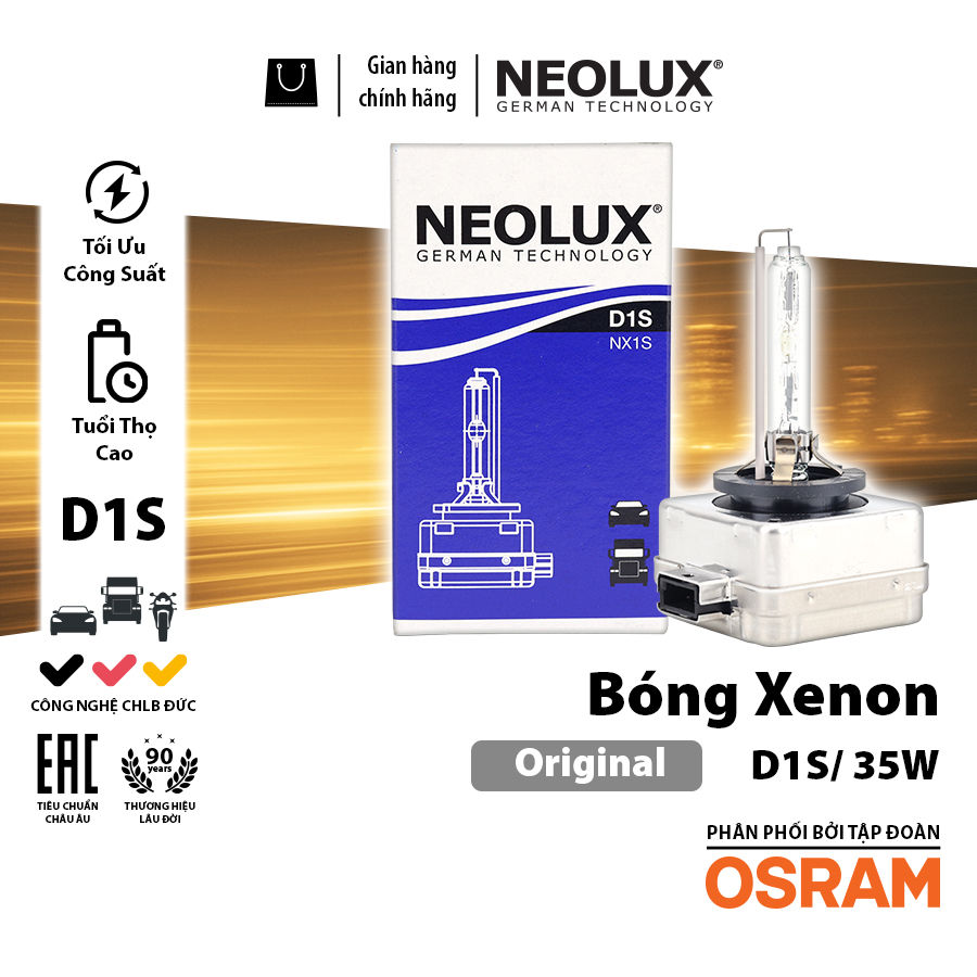 [BDNLXXN35WNX1S] Bóng Xenon D1S 35W P32D-2 4X1 NX1S Hiệu Neolux  4300K / 3200lm  NX1S Hiệu NEOLUX