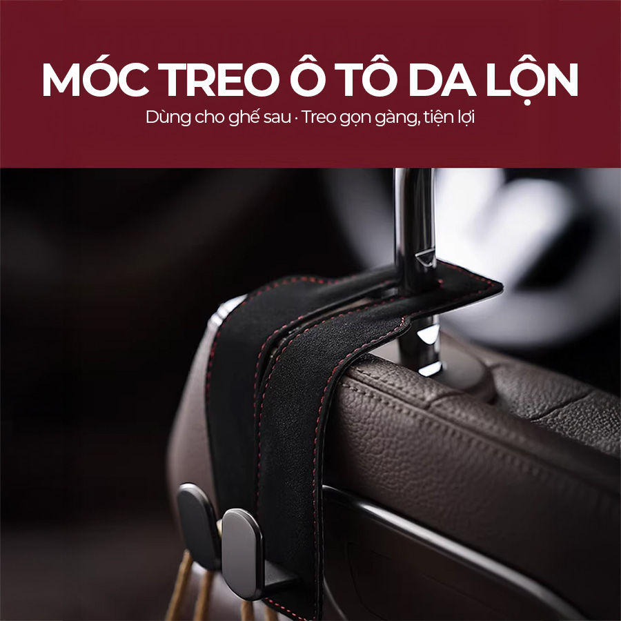 CIND BO-N021 (Đen) Móc treo đôi sau ghế (da)
