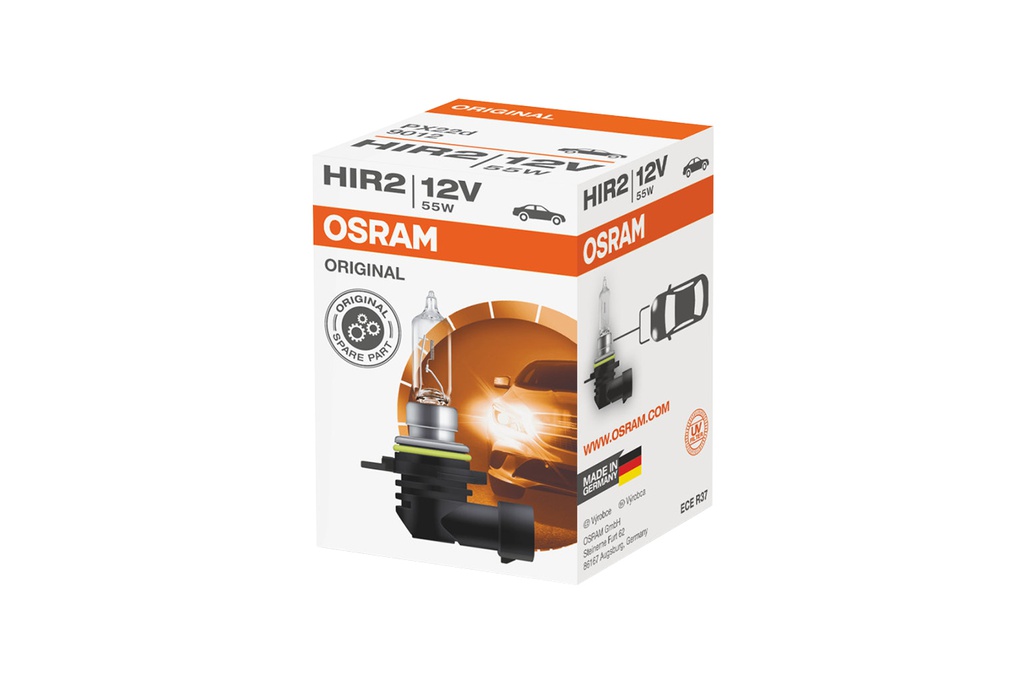 Bóng Halogen Original HIR2 12V 55W (Chân Cong) 9012 Hiệu Osram