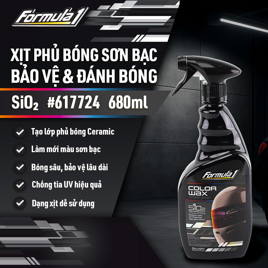 [TRF1617724] Đánh bóng sơn Ceramic dạng xịt màu xám Formula 1 (680ml) # 617724(#617023)