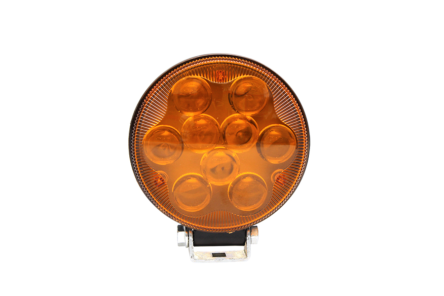[DXJM1Y274DY] Đèn Led 4D VIAIR tròn 9 bóng JMJ-1Y27-4D-Y vàng 12-30V Ø109