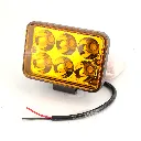 Đèn Led lõm 4D VIAIR chữ nhật 6 bóng JMJ-2F18-GB-Y vàng 12-30V 77*111