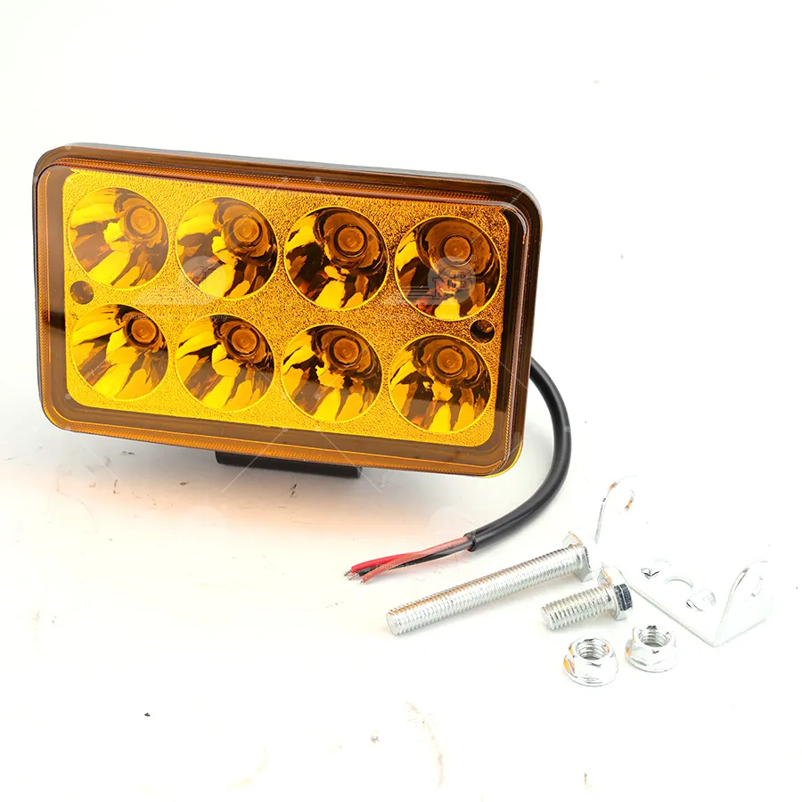 [DXJM2F24GBY] Đèn Led lõm 4D VIAIR chữ nhật 8 bóng JMJ-2F24-GB-Y vàng 12-30V 91*152