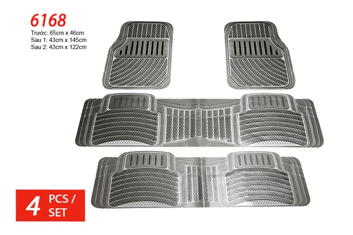 [TXPA6168D] Lót sàn nhựa Packy Poda 6168 (Đen) 4PCS/SET