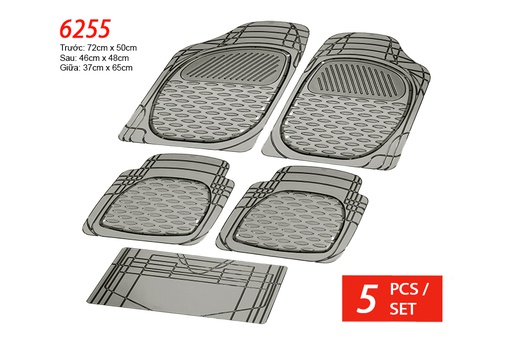 [TXPA6255D] Lót sàn nhựa Packy Poda 6255 (Đen) 5PCS/1SET