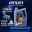 Nhớt Động Cơ Aisin 15W-40 CI4/SL Semi Synthetic 4 Lít ECSI1544P