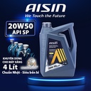 Nhớt Động Cơ Aisin 20W-50 SN/CF Semi Synthetic 4 Lít ESSNP2054P