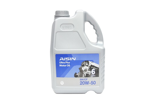 [9NAESSN2056P] Nhớt Động Cơ Aisin 20W-50 SN/CF Semi Synthetic 6 Lít ESSNP2056P