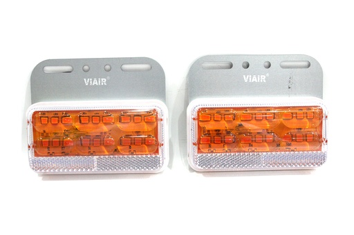 [DXVI10324V] Đèn hông chữ nhật lớn 4D gương cầu VIAIR VI-103-24V vàng 129*101.5*23.5mm 2PCS/SET