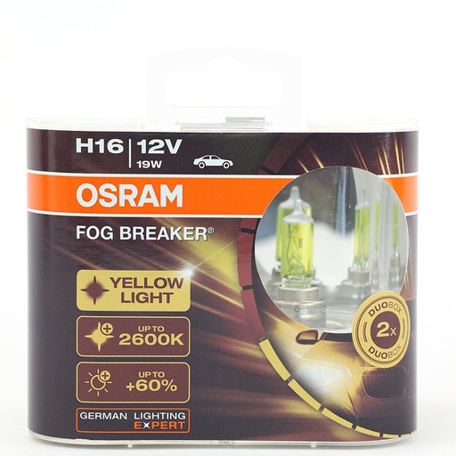 [BDO62219FBRHCB] Bóng Halogen Phá Sương H16 12V 19W PGJ19-3 62219FBR-HCB Yellow Hiệu Osram