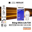 Bóng gim lớn T20 2 tim (W21/5W) (màu vàng) 12V 21/5W  N580 Hiệu NEOLUX