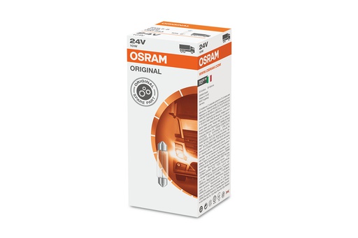 [BDOSV8524V6429] Bóng Cana Dài Original C5W SV8.5 24V 10W 6429 Hiệu Osram