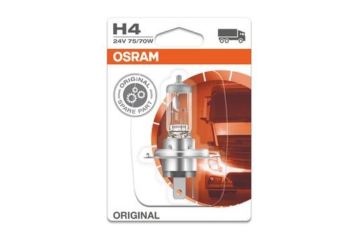 [BDOH424V6419601B] Bóng Halogen Original H4 24V 70W (P43T) 64196-01B Hiệu Osram